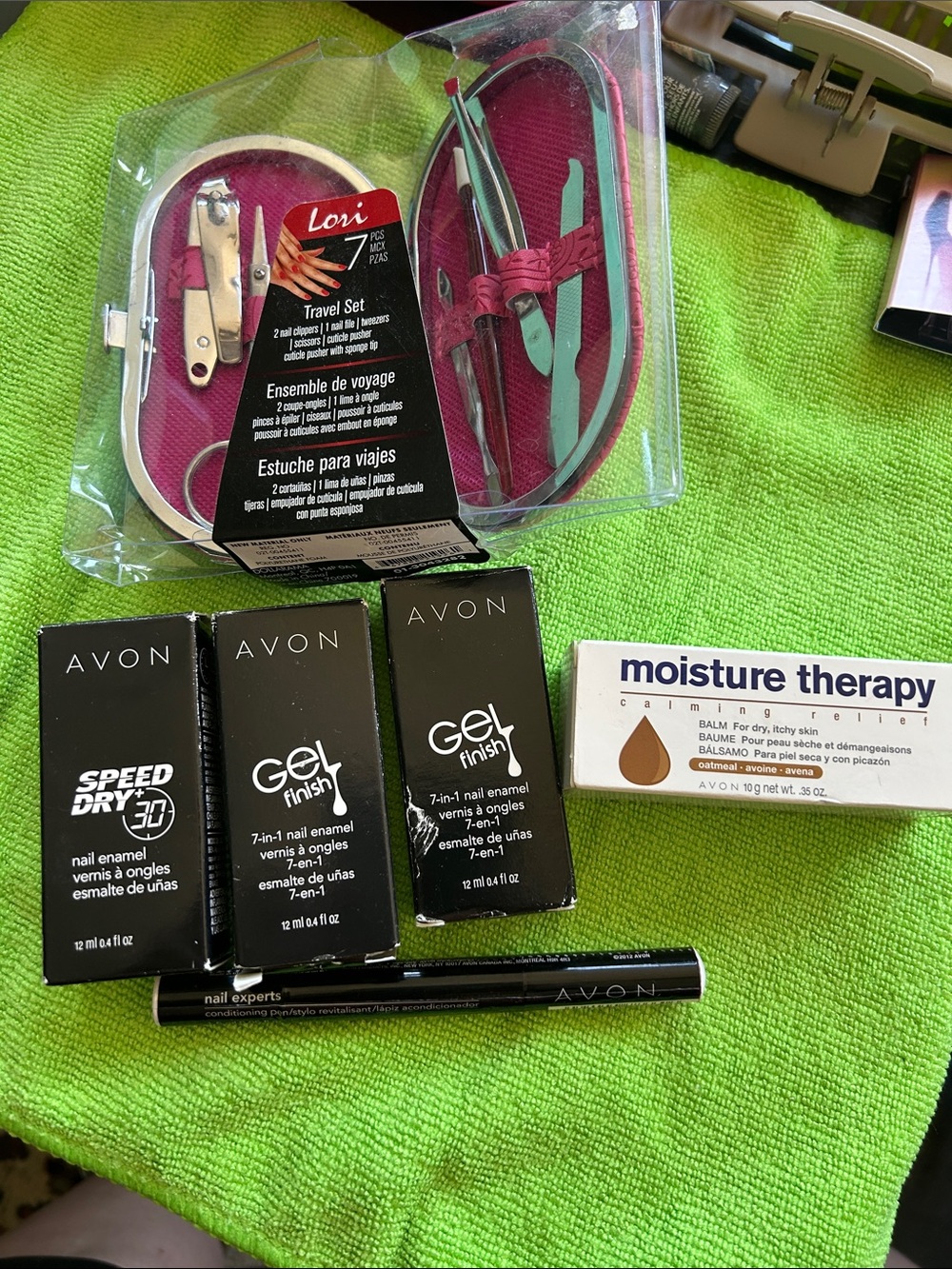 #12 Avon Black & Pink Nail Care Set with Pink Travel Manicure Kit